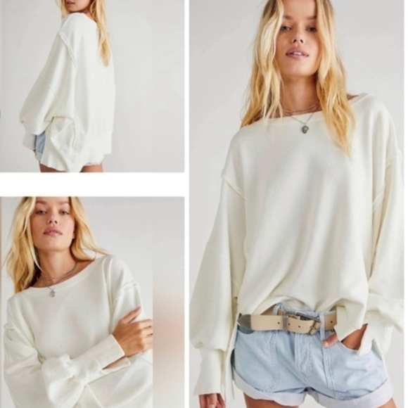 We The Free Tops - 💕 We The Free Free People Creamy White Camden Sweatshirt. Sz. M